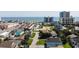 An aerial view shows a beach community with a mix of houses, stores, and oceanfront condos at 317 23Rd Ave. N, North Myrtle Beach, SC 29582