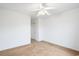 Bedroom features neutral carpet, white walls, and a ceiling fan at 3567 Chestnut Dr. # 3567, Myrtle Beach, SC 29577