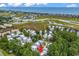 An aerial view of the property location with beach and inlet proximity and lush surrounding landscape at 39 Lazy Hammock Trail, Pawleys Island, SC 29585