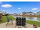 Relaxing backyard with a water view and lawn chairs for enjoying the outdoors at 446 Deerfield Links Dr., Surfside Beach, SC 29575