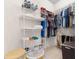 Organized walk-in closet with shelving, hanging space, and storage solutions for clothes, shoes, and accessories at 446 Deerfield Links Dr., Surfside Beach, SC 29575