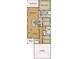 Detailed floor plan showcasing the layout of the bedrooms, kitchen, living spaces, and garage at 627 Castle Ct., Myrtle Beach, SC 29579