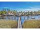 Picturesque view of a community dock leading to a gazebo on the serene waterway at 637 Waterway Village Blvd. # 13-E, Myrtle Beach, SC 29579