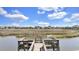 A wooden dock overlooks a scenic marsh view at 88 Salt Marsh Circle # 22C, Pawleys Island, SC 29585