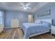 Serene primary bedroom with trey ceiling, fan, and an ensuite bathroom for added privacy and convenience at 920 Leather Leaf Ln., Longs, SC 29568