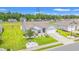 Aerial view of a beautifully landscaped home featuring a manicured lawn and an attached two car garage at 1109 Donald St., Conway, SC 29527