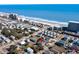 Birds-eye view of a charming beach house with a private pool and a scenic ocean view at 124 B Vista Dr., Murrells Inlet, SC 29576