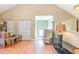 Living room featuring hardwood floors, a fireplace, and recessed lighting at 1356 Glenns Bay Rd. # 204D, Surfside Beach, SC 29575