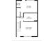 Detailed floor plan of the first floor including kitchen, bathroom, and living room dimensions at 1409 Highway 15 # 4, Myrtle Beach, SC 29577