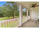 Spacious covered patio offering views of the yard and green space at 1529 Lanterns Rest Dr. # 201, Myrtle Beach, SC 29579
