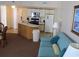 Comfortable living room adjacent to condo kitchenette at 1605 S Ocean Blvd. # 612, Myrtle Beach, SC 29577