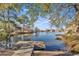 Scenic waterfront property with a tranquil pond and wooden docks at 1639 Coventry Rd., Surfside Beach, SC 29575