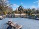 Deck with peaceful view of volleyball court and water feature at 222 Westleton Dr. # 18D, Myrtle Beach, SC 29572