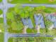 Aerial view of the meticulously landscaped home with a neatly manicured lawn at 25 Berwick Dr., Pawleys Island, SC 29585