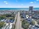 Aerial view of condo near the ocean, showcasing its proximity to local attractions at 351 Lake Arrowhead Rd. # 2-206, Myrtle Beach, SC 29572