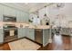 Stylish kitchen featuring stainless steel appliances, light blue cabinets, and an open layout, ideal for culinary enthusiasts at 823 Howard Ave., Myrtle Beach, SC 29577