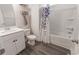 Bathroom featuring a tub with shower, modern vanity, and stylish fixtures at 860 Saluda River Rd., Myrtle Beach, SC 29588