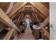 Spacious unfinished attic storage space with exposed wooden beams at 862 Edgewater Dr., Murrells Inlet, SC 29576