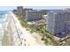 Aerial view of the beach and buildings at Myrtle Beach, South Carolina at 9820 Queensway Blvd. # 706, Myrtle Beach, SC 29572