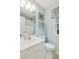 Well-lit bathroom with updated fixtures, a modern mirror, and a fresh, clean design at 1 Sun Ct., Carolina Shores, NC 28467