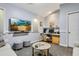 Well-lit office space with a built-in desk, ample lighting, and contemporary decor with a view at 1 Sun Ct., Carolina Shores, NC 28467