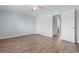 This bedroom features a closet and bright vinyl floors and neutral paint at 1025 Carolina Rd. # Ee-1, Conway, SC 29526