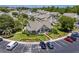 An aerial view of the community clubhouse with meticulously landscaped grounds at 118 Gully Branch Ln. # 3, Myrtle Beach, SC 29572