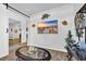 Cozy living area with stylish decor, a large television, and a view into another room at 166 New Paradise Way, Myrtle Beach, SC 29588
