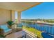 Enjoy relaxing on this open balcony overlooking beautiful city views and waterway at 2151 Bridge View Ct. # 2-902, North Myrtle Beach, SC 29582