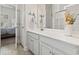 Light and airy bathroom featuring a large vanity, modern fixtures, and plenty of natural light at 389 Bumble Circle, Murrells Inlet, SC 29576