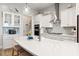 Gourmet kitchen with center island, modern appliances, and stylish backsplash at 389 Bumble Circle, Murrells Inlet, SC 29576