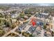 Aerial view of townhomes near the beach, with a community pool and ample parking at 6312 Wedgewood St. # F, Myrtle Beach, SC 29572