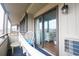 Balcony with a chair, hammock, and a view of the ocean at 9501 Shore Dr. # A309, Myrtle Beach, SC 29572