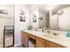 Bathroom with double sink vanity and bright lighting at 1155 Harvester Circle # 1155, Myrtle Beach, SC 29579