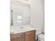 Bathroom featuring a wood vanity with sink and a large mirror at 1155 Harvester Circle # 1155, Myrtle Beach, SC 29579