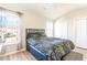 Bedroom featuring large window, ceiling fan, and closet at 1155 Harvester Circle # 1155, Myrtle Beach, SC 29579