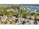 Stunning aerial view showcasing the community's mature trees and well-maintained landscaping at 132 Summerlight Dr., Murrells Inlet, SC 29576