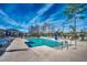 Community swimming pool and lounge chairs offer residents a relaxing and recreational space at 1527 Swing Bridge Way, Myrtle Beach, SC 29588