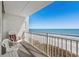 Balcony seating with full ocean view at 1709 S Ocean Blvd. # 510, North Myrtle Beach, SC 29582