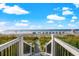 Picturesque beach access with stairs leading down, showcasing a sandy shoreline and sunny skies at 1903 S Ocean Blvd. # 701, North Myrtle Beach, SC 29582