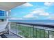 Enjoy beautiful ocean views from this balcony with a bench, perfect for relaxation at 2307 S Ocean Blvd. # 5A, North Myrtle Beach, SC 29582