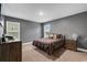 Bedroom featuring neutral walls, soft carpet, and a comfortable bed with decorative pillows at 235 Calhoun Falls Dr., Myrtle Beach, SC 29579