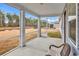 Covered patio area overlooking the backyard and pond, providing a relaxing outdoor space at 235 Calhoun Falls Dr., Myrtle Beach, SC 29579