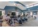 Bright community gym with various exercise machines, vaulted ceilings, and natural light at 2409 Silkgrass Ln., Myrtle Beach, SC 29579