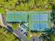 Aerial view of tennis and pickleball courts near the parking lot at 2557 Pete Dye Dr. # 702, North Myrtle Beach, SC 29582