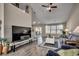 Inviting living room with high ceilings, lots of natural light, and an open concept at 257 Leste Rd., Myrtle Beach, SC 29588