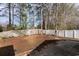 Backyard with fencing and trees at 4030 Manor Wood Dr., Myrtle Beach, SC 29588