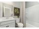 Cozy bathroom features modern fixtures, a tub with a shower, and neutral decor at 426 Clear Lake Dr., Conway, SC 29526