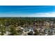 Panoramic aerial shot showcasing the homes, trees, and scenic ocean view at 4762 Cloisters Ln., Myrtle Beach, SC 29577