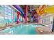 Indoor pool area featuring a large pool and colorful water slides at 5200 N Ocean Blvd. # Ph36, Myrtle Beach, SC 29577